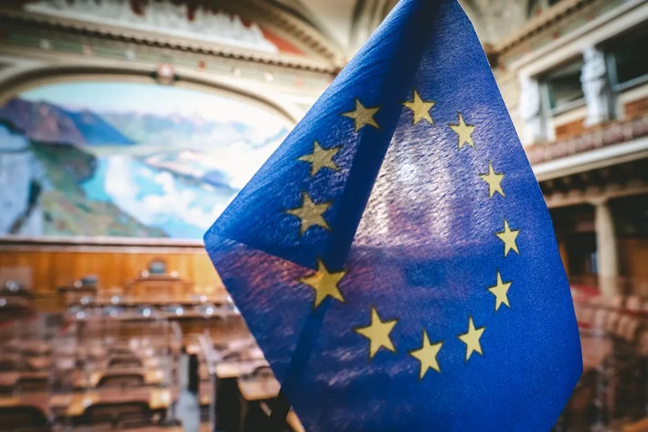 Flamuri i BE-së në sallën e një parlamenti europian